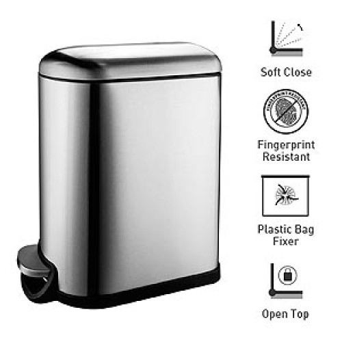 Κάδος με πεντάλ INOX 10lt Κάδος με πεντάλ INOX 10lt
